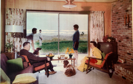Picture of Barney Lucas and family at Hodges house in late 50s. Notice how close the beach is...