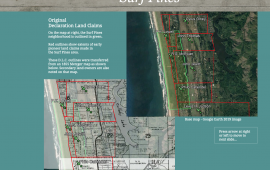 Overlay of original Donation land claims over current Surf Pines